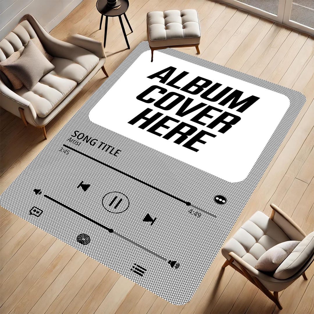 Customizable Music Album Cover Rug: Non-slip Polyester Rug - Etsy