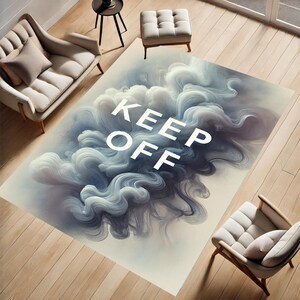 Tappeto Keep Off Cloud: Beige Grigio Fumo, Decorazione per la casa antiscivolo