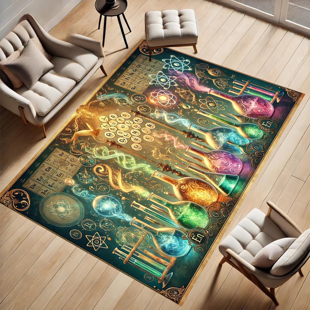 A Science Lab Rug Chemistry Education Rug: Non-slip Science Classroom Decor - Etsy