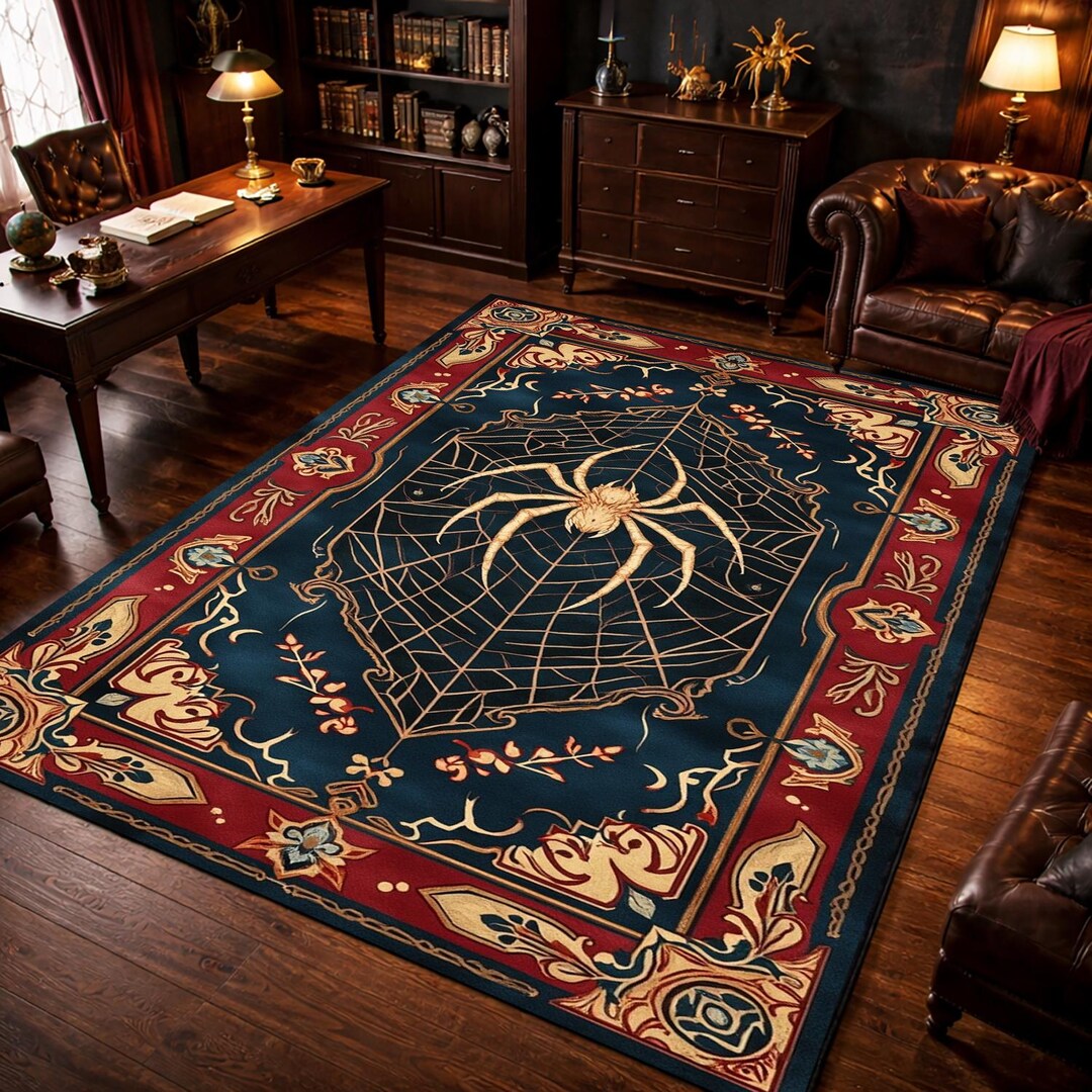 Spider Rug, Spider Web Rug, Modern Rug, Living Room Rug, Classic Rug ...