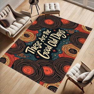 These Are The Good Old Days, Trendy, Aesthetic, Craving Rug, Nostalgia, Spiral, Abstract Model,  Living Room Rug, Non-Slip Rug, Custom