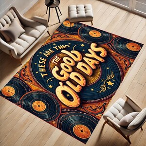 These Are The Good Old Days, Trendy, Aesthetic, Craving Rug, Nostalgia, Spiral, Abstract Model,  Living Room Rug, Non-Slip Rug, Custom