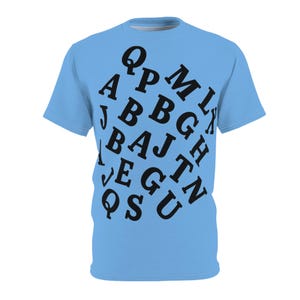 Camiseta gráfica unissex da moda - estampa divertida de letras, perfeita para uso casual, presentes, aniversários ou passeios de verão