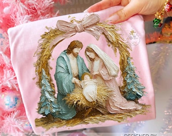 Größtes Geschenk von allen PNG, Bogen Krippe Kokette Weihnachten Sublimation PNG Design, Handgezeichnete Weihnachten Png, Jesus Weihnachten Religiöser Png