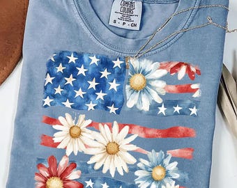 Bandera estadounidense floral PNG, 4 de julio PNG, Estados Unidos PNG, Diseño patriótico PNG, Coqueta 4 de julio PNG, Diseños retro 4 de julio PNG