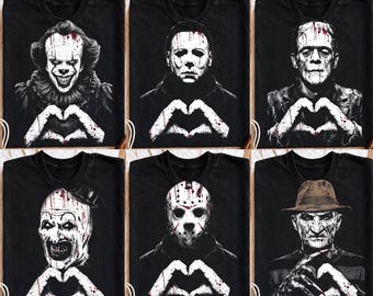 Horror Characters PNG Bundle, Halloween Horror PNG Bundle, Vintage Scary Movie Design, Horror Movies PNG, Spooky Sublimation Download