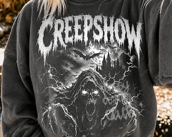 Creepshow Halloween PNG, Vintage Horror Graphic, Grim Reaper Sweatshirt Design, Spooky Gothic Halloween Digital Download