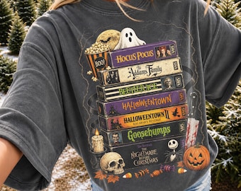 Vintage 90s Halloween PNG, Retro Halloween VHS Nostalgia, Spooky Season Graphic, Halloween Movies VHS Shirt Design, Sublimation Download