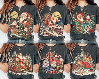 90s Vintage Christmas PNG Bundle, Retro Christmas PNG, Christmas Characters Bundle, Nostalgic Holiday Sublimation Designs