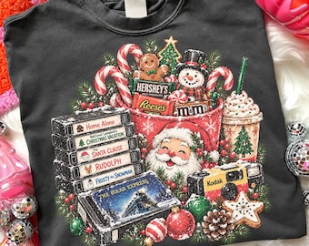Vintage y2k Christmas Png, Retro Christmas Png, Christmas Vhs Png, Santa Claus Png, Christmas Shirt Design, Holiday Sublimation, Xmas Png