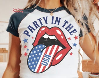 Fiesta retro en EE. UU. PNG Bandera de EE. UU. Groovy America Retro Cuatro de julio Divertido 4 de julio PNG Diseño de sublimación del Día de la Independencia