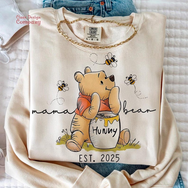 Winnie The Pooh Mama Bear PNG, Mothers Day Png, Preppy Mama Png, Mama Floral Png, Mothers Day Gift, Mama png, Mama Bear PNG, Sublimation Png