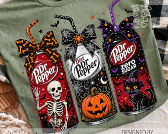 Halloween Soda Can PNG, Spooky Drink PNG, Pumpkin Can Design, Cute Halloween Sublimation, Fall Shirt Design, Spooky Season PNG