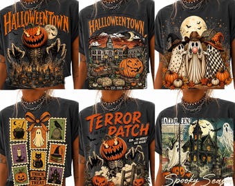 Halloween PNG Bundle, Vintage Halloween PNG Bundle, Halloween Shirt PNG Bundle, Spooky Season , Retro Halloween Sublimation Png, Fall Bundle