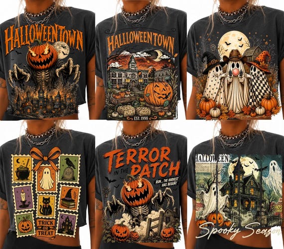 Halloween PNG Bundle, Vintage Halloween PNG Bundle, Halloween Shirt PNG Bundle, Spooky Season , Retro Halloween Sublimation Png, Fall Bundle