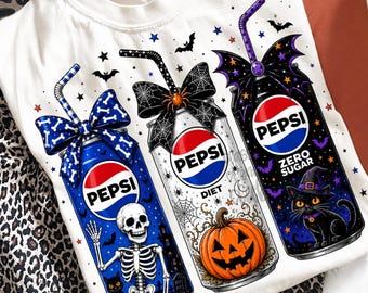 Halloween Soda Can PNG, Spooky Drink PNG, Pumpkin Can Design, Cute Halloween Sublimation, Fall Shirt Design, Spooky Season PNG