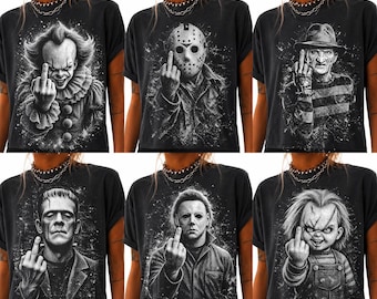 Vintage Halloween PNG, Halloween Shirt Graphic PNG Bundle,Horror PNG Design, Retro Horror Sublimation, Halloween Horror Png,Digital Download
