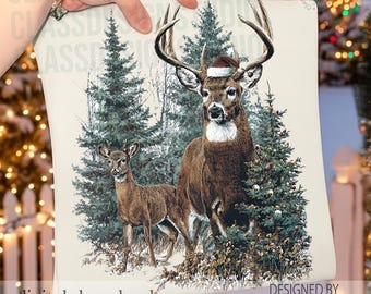 Vintage Christmas Deer PNG, Christmas Santa png, Funny Christmas png, Merry Christmas png, Retro Christmas png, Santa png, Holiday png