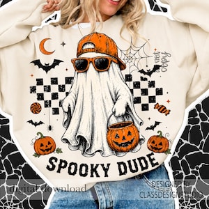 Paquete de PNG de Halloween, Paquete de PNG de Halloween vintage, Paquete de PNG de camisetas de Halloween, Temporada espeluznante, PNG de sublimación de Halloween retro, Paquete de otoño imagen 4