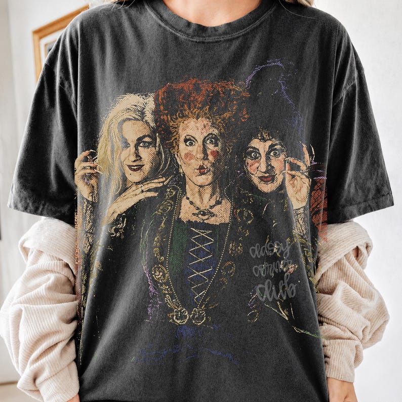 PNG vintage d'Halloween, PNG Hocus Pocus, PNG Saison des frissons, Design de t-shirt rétro d'Halloween, PNG inspiré des films d'horreur, Téléchargement numérique image 5