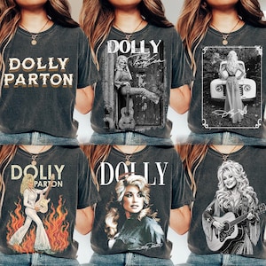 Retro Dolly Partoon PNG Bundle, Vintage Country Music PNG, Retro Western Singer Sublimation Design, Southern Girl Shirt Graphic image 1