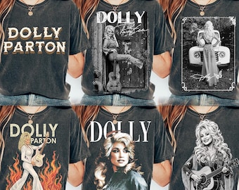 Retro Dolly Partoon PNG Bundle, Vintage Country Music PNG, Retro Western Singer Sublimation Design, Southern Girl Shirt Graphic