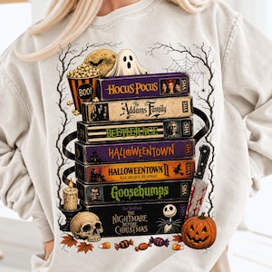 Vintage 90s Halloween PNG, Retro Halloween VHS Nostalgia, Spooky Season Graphic, Halloween Movies VHS Shirt Design, Sublimation Download image 3