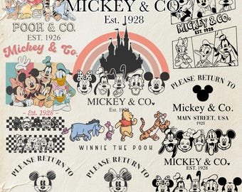 Paquete SVG de Mega Mickey y sus amigos, Vacaciones familiares (PNG), Viaje familiar (PNG), Modo vacaciones (PNG), Reino Mágico (PNG), Mickey y sus amigos (PNG), Descarga digital