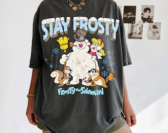 Stay Frosty Christmas Png, Retro Snowman Png, Vintage Christmas Cartoon, Frosty Winter Png, Christmas Sublimation Design