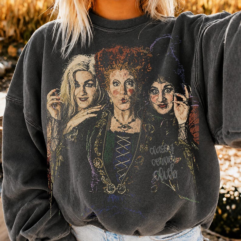 PNG vintage d'Halloween, PNG Hocus Pocus, PNG Saison des frissons, Design de t-shirt rétro d'Halloween, PNG inspiré des films d'horreur, Téléchargement numérique image 4
