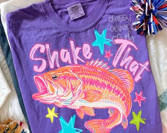 Shake That Fishing PNG: Diseño de pez de lago de verano (Descarga digital)