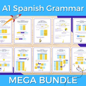 A1 Spanish Grammar Mega Bundle | Complete Guide to Spanish Grammar | Worksheets | Learning Spanish | Spanish Teacher | Spanish for beginners