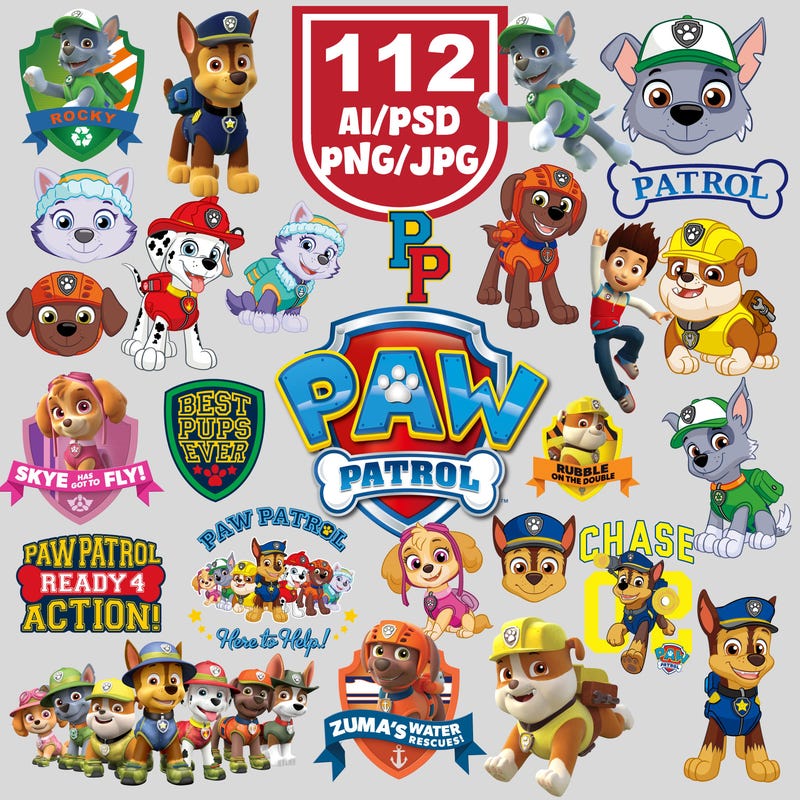 Paw Patrol Svg Layered - Etsy