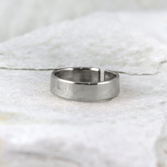 Plain Simple Unisex Silver Ring Adjustable Sterling Silver Ring