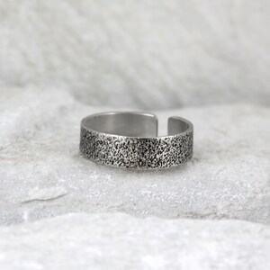 Sand - simple unisex silver ring, different sizes, adjustable sterling silver ring for man and woman, minimalist jewelry