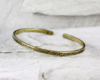 Irregular - unisex brass bracelet, adjustable gold colored bangle for man and woman, minimalist jewelry, simple bracelet