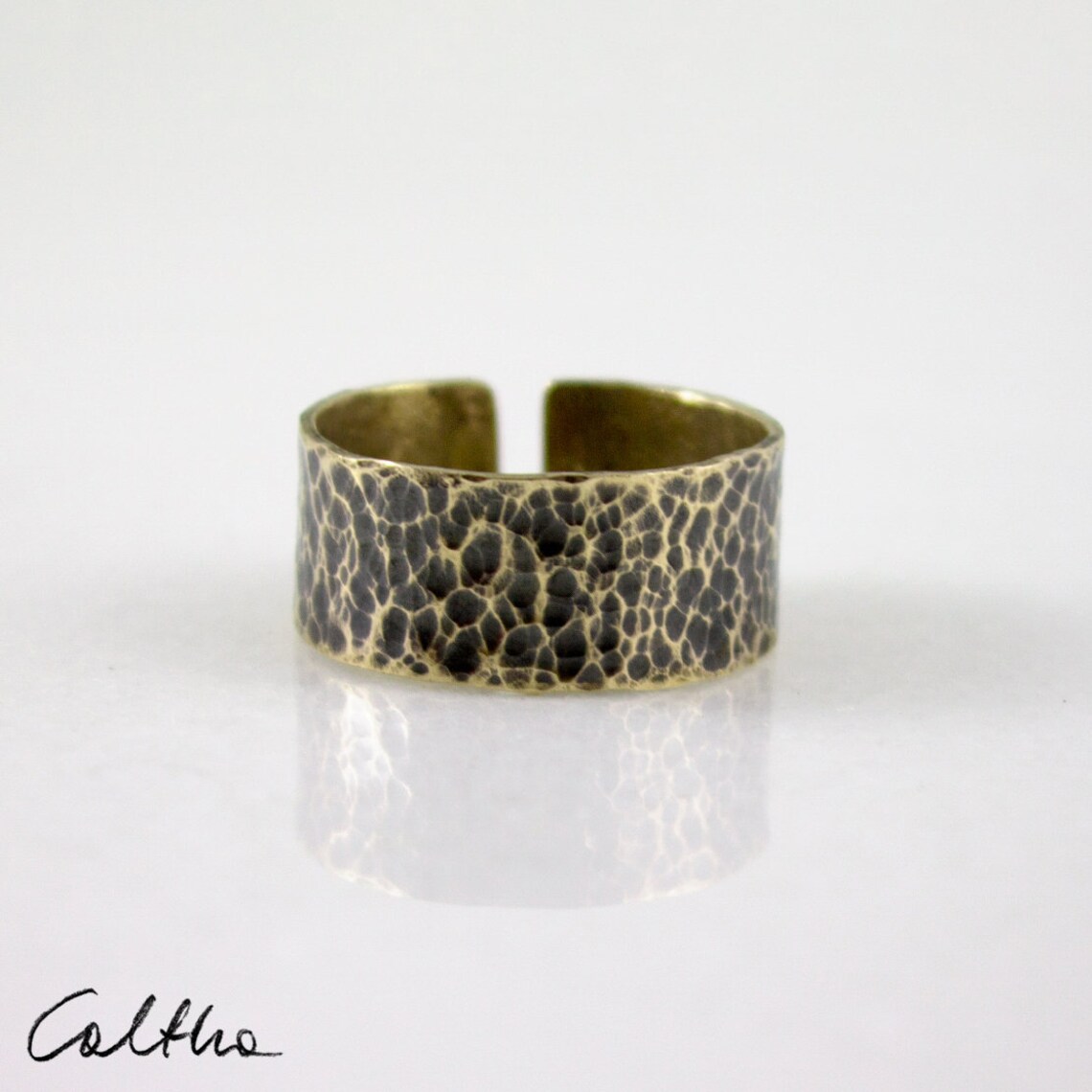 Lava Unisex Brass Ring Adjustable Gold Colored Ring for Man - Etsy