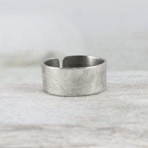 Plain - simple unisex silver ring, adjustable sterling silver ring for man and woman, minimalist jewelry, wide ring