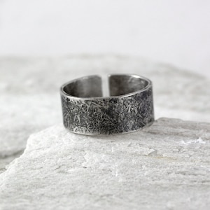 Stone - simple unisex silver ring, different sizes, adjustable sterling silver ring for man and woman, minimalist jewelry, wide ring