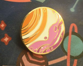 LGBT Subtle Pride Planet Enamel Pin Lesbian Gay wlw gift
