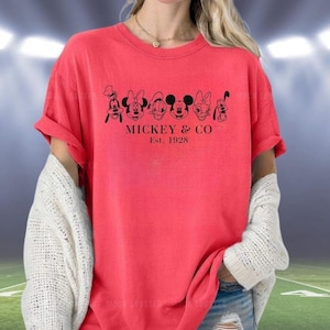 Comfort Colors Retro Style Vintage Mickey & Co Est 1928 Shirt, Mickey and Co Shirts, Family Trip Retro Shirt, Retro Vintage Disney Shirt