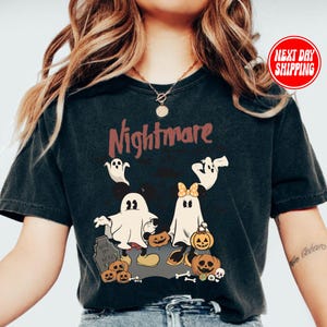 Comfort Colors Retro Halloween Disneyland Shirt, Mickey Minnie Halloween Shirt,Nightmare On The Main Street,Vintage Disneyland Halloween Tee