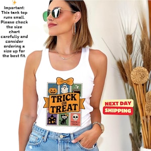 Retro Trick or Treat Disney Halloween,Mickey and Friends Halloween Tank top,Mickey Not SoScary Halloween Party,Disneyland Halloween Tank top