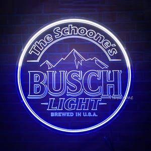 Custom Busch Light Neon Sign - Personalized LED Beer Bar Light for Man Caves, Home Bars, and Game Rooms Wall Decor,Birthday Party Gift