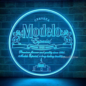 Custom Modelo Especial Neon Sign - Personalized Beer Bar Light for Man Cave, Home Bar, Home Theater ,Wall Decor,Gift for Men Dad Beer lovers