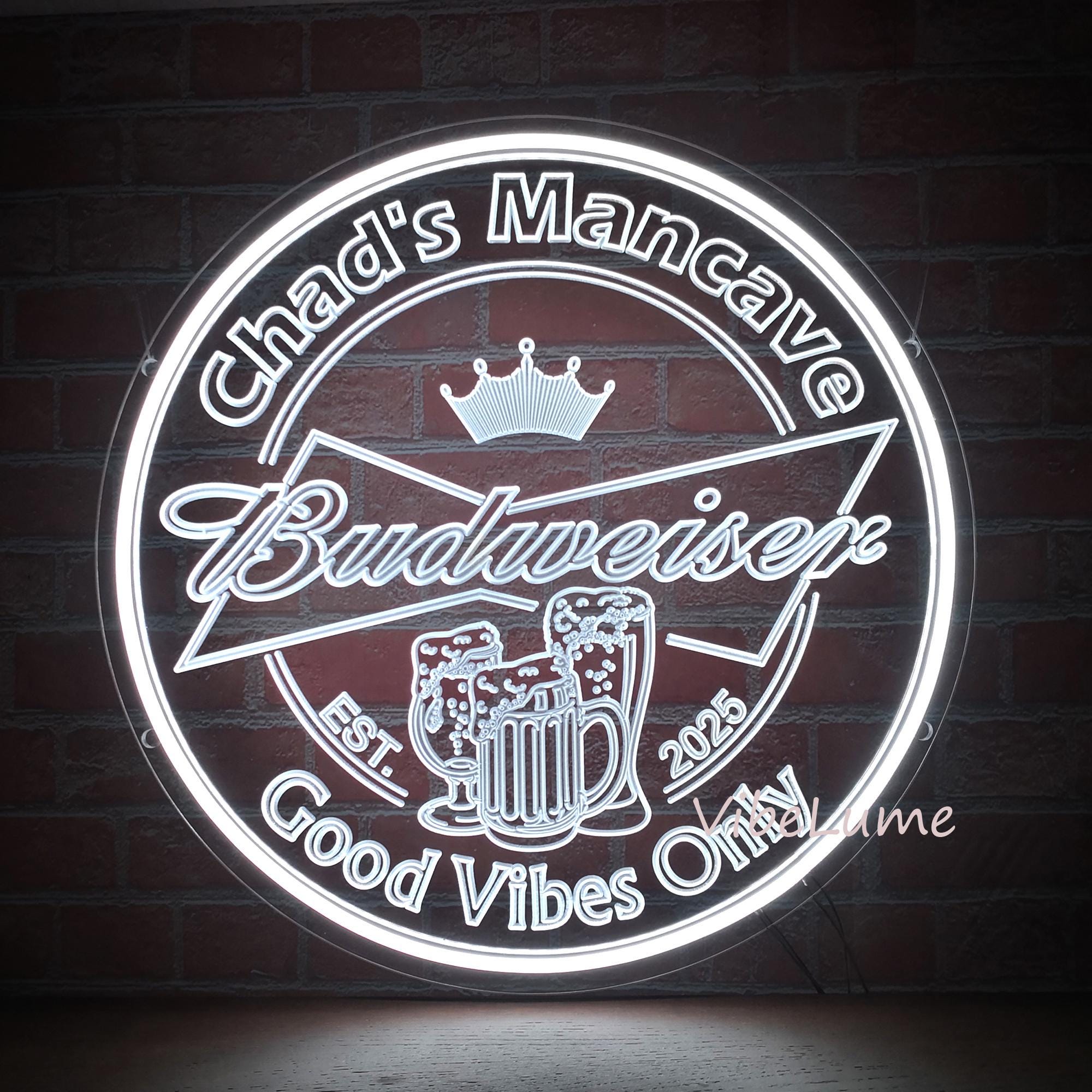 SmartCows Bud Light Plaque en métal avec logo Budweiser Famous Friends