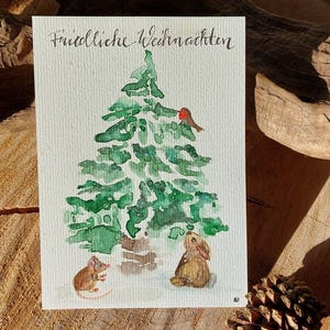 Grußkarte "Waldweihnacht" Original