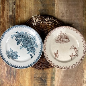 Antique Plate | &quot;Hunting&quot; Fenal Frères and &quot;Margot&quot; St Amand | Iron Earth