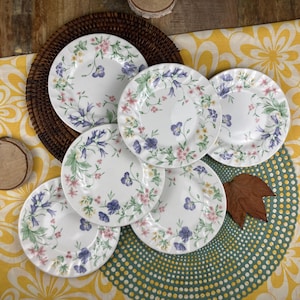 ヴィンテージ フランス製 ケーキ皿 6枚セット 手書き葡萄柄