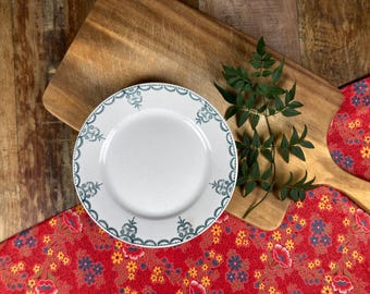 French Antique Plates – Set of 3 – French Vintage ironstone by Moulin des Loups